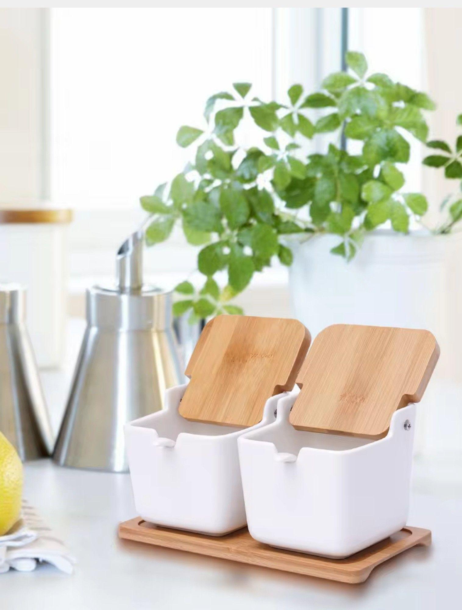 Set 2 Frascos Recipientes Almacenamiento Organización Jhn-7