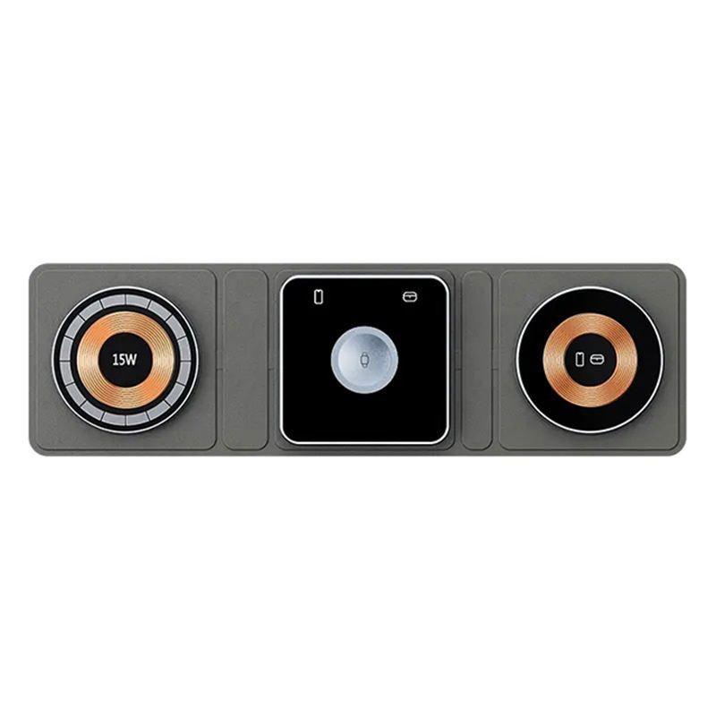 Cargador Plegable 3 en 1 Portatil Banda Inalambrico Lau-7