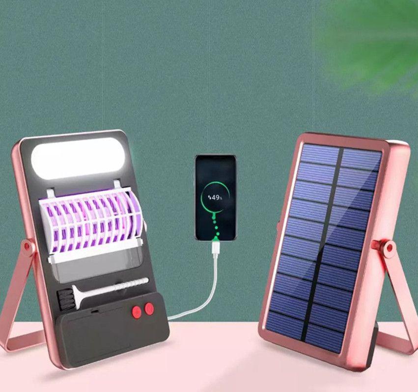 Lámpara Solar Mata Mosquitos Cargador Emergencia Lau-0