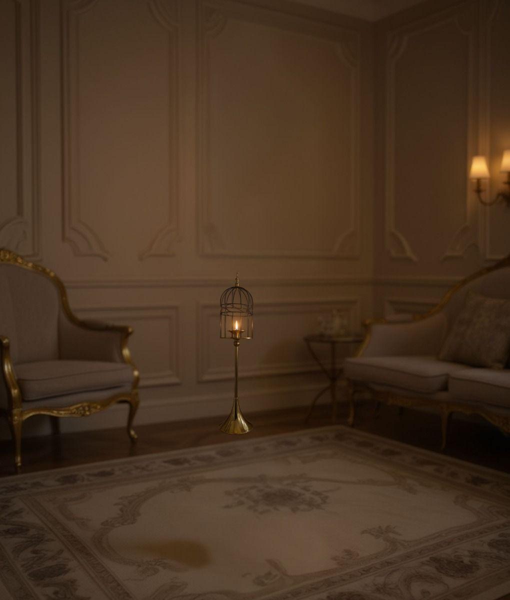 Portavelas Decorativo Multifuncional Candelabro Jaula Jhn-9