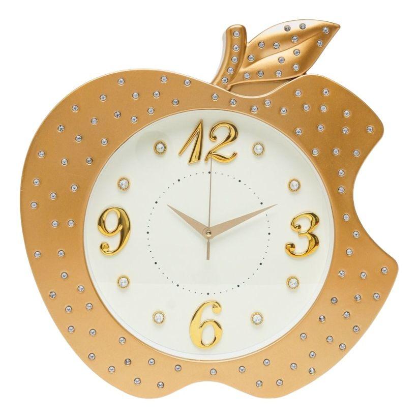 Reloj Pared Decorativo Forma Manzana Detalle Elegante Jhn-0