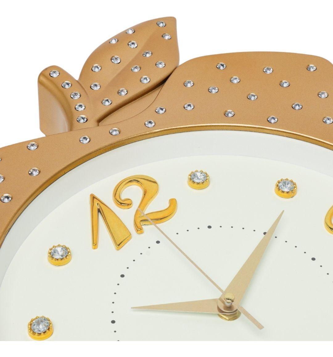 Reloj Pared Decorativo Forma Manzana Detalle Elegante Jhn-1