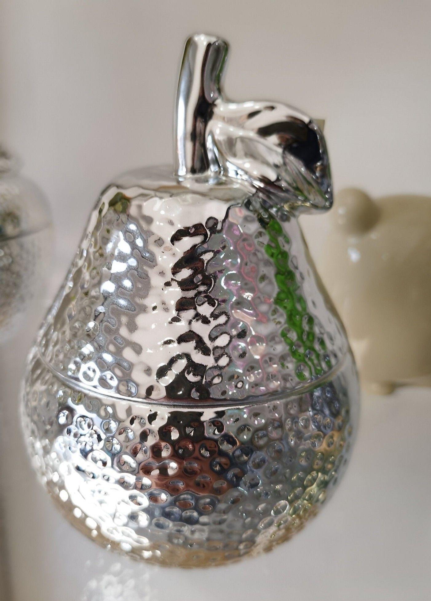 Tarro Almacenamiento Cerámica Plateada Recipiente Jhn-5