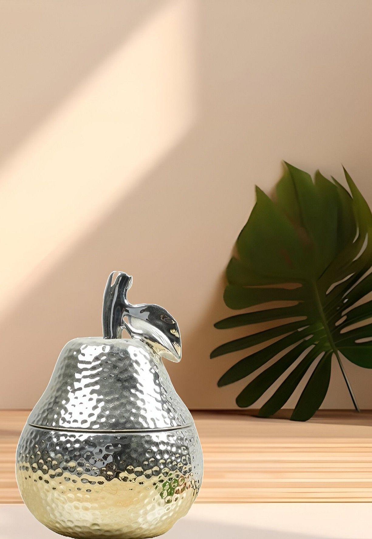 Tarro Almacenamiento Cerámica Plateada Recipiente Jhn-6