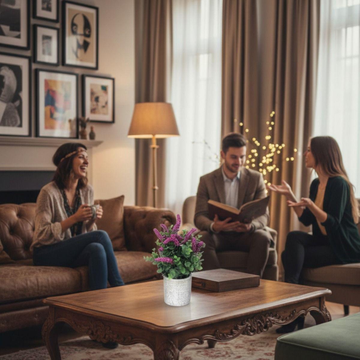 Set 2 Planta Decorativa Artificial Estilo Silvestre Jhn-4