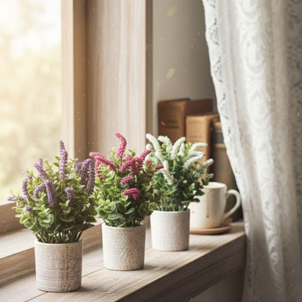 Set 2 Planta Decorativa Artificial Estilo Silvestre Jhn-9