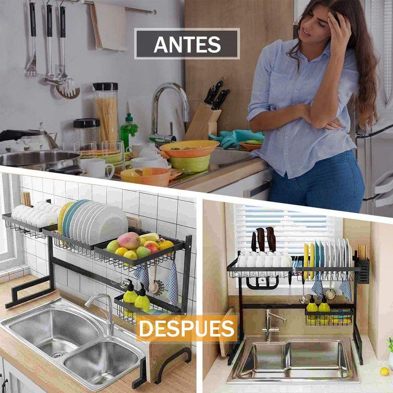 Secaplatos Fregadero Escurridor Secado Organizador Rondon-3