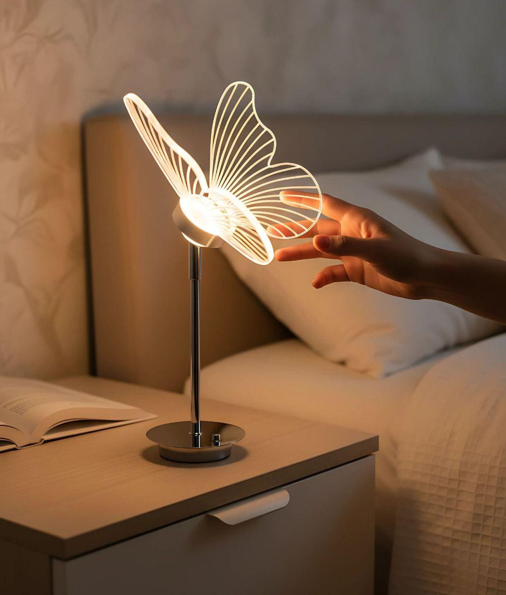 Lámpara Mesa Decorativa LED Mariposa Minimalista Hogar Jhn-2