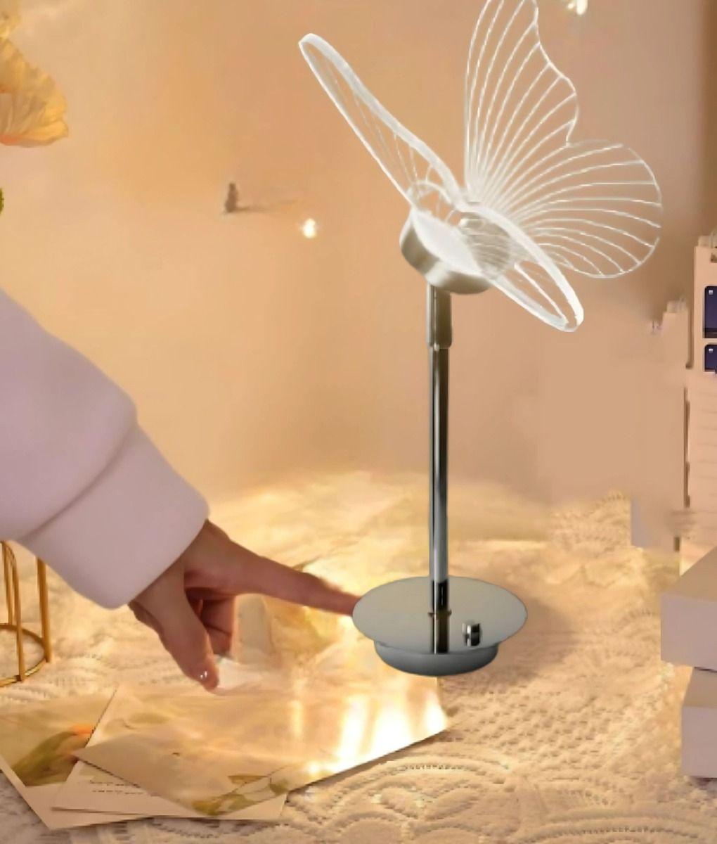 Lámpara Mesa Decorativa LED Mariposa Minimalista Hogar Jhn-3
