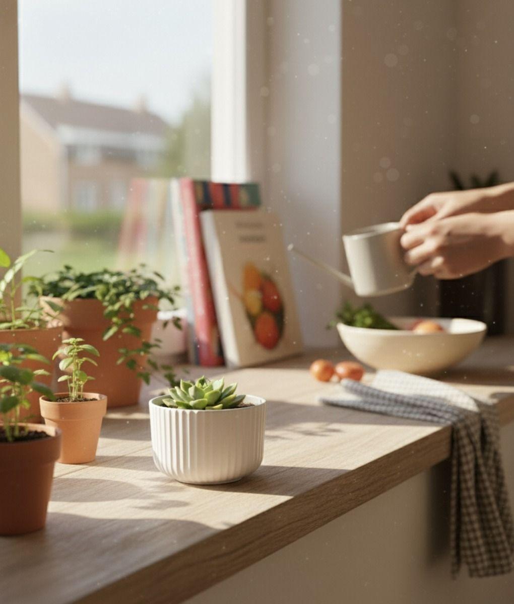 Set 2 Macetero Decorativo Diseño Ondulado Recipiente Jhn-2