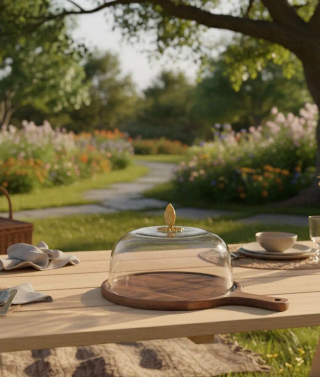 Base Pastelería Servicio Quesos Cúpula Estilo Rústico Jhn-8