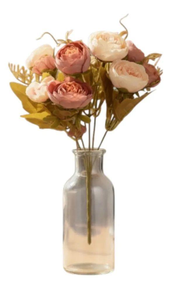 Set 4 Ramo Flores Artificiales Belleza Adorno Atemporal Jhn-2