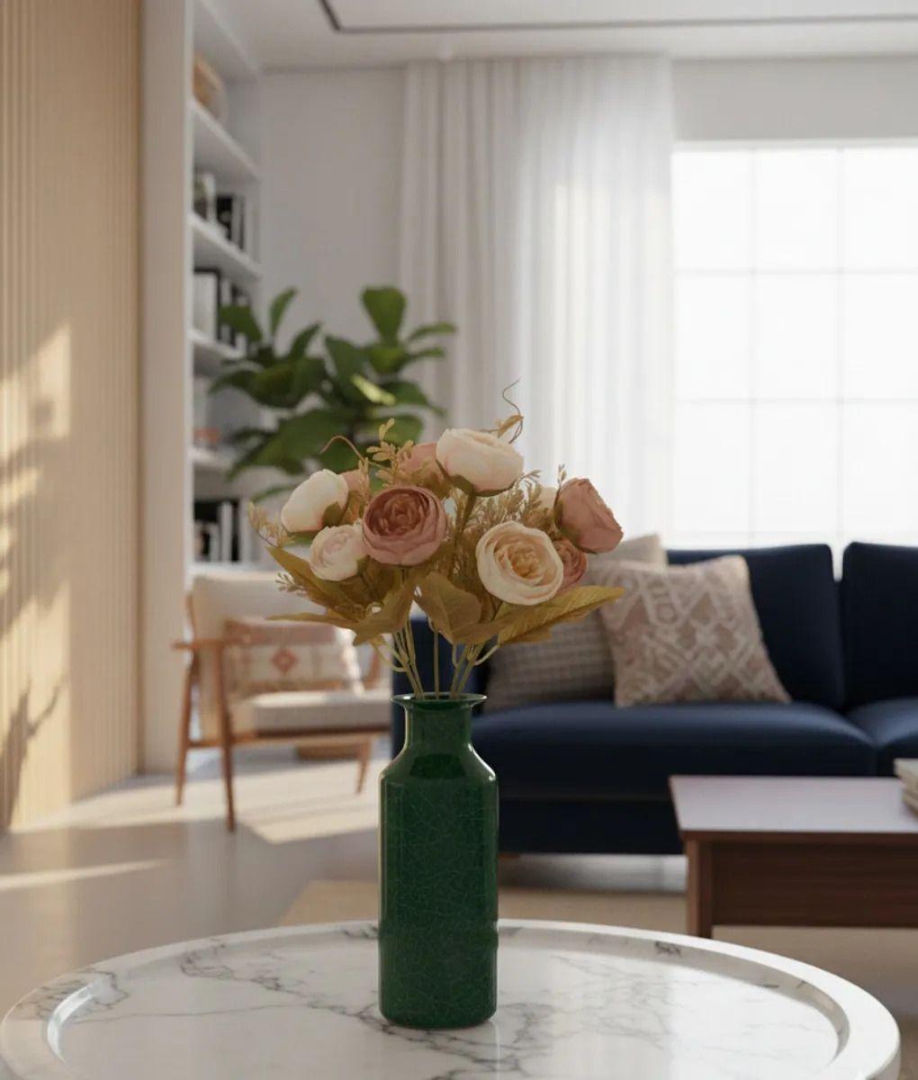 Set 4 Ramo Flores Artificiales Belleza Adorno Atemporal Jhn-9