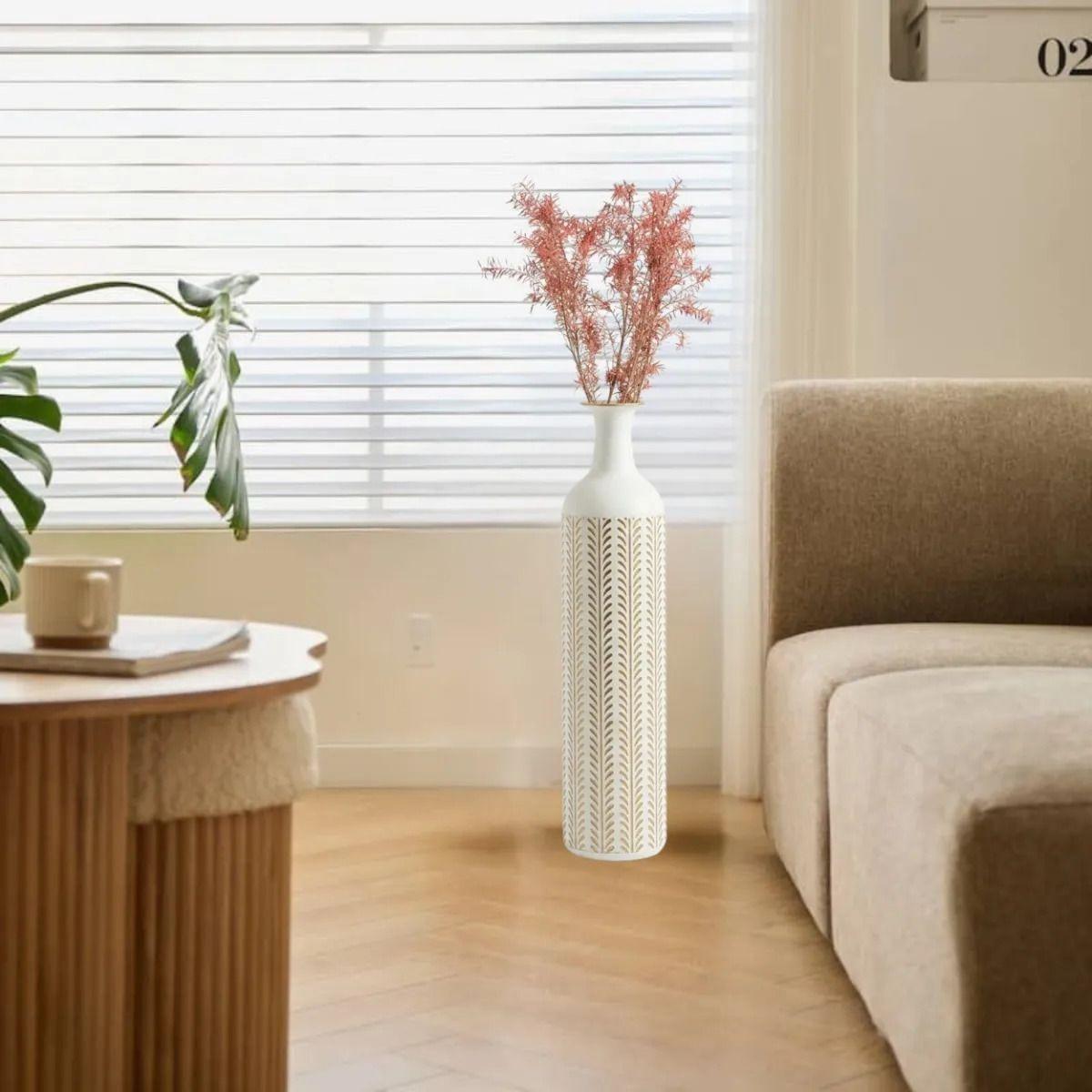 Florero Decorativo Piso Elegante Ramas Secas Flores ALJ-8