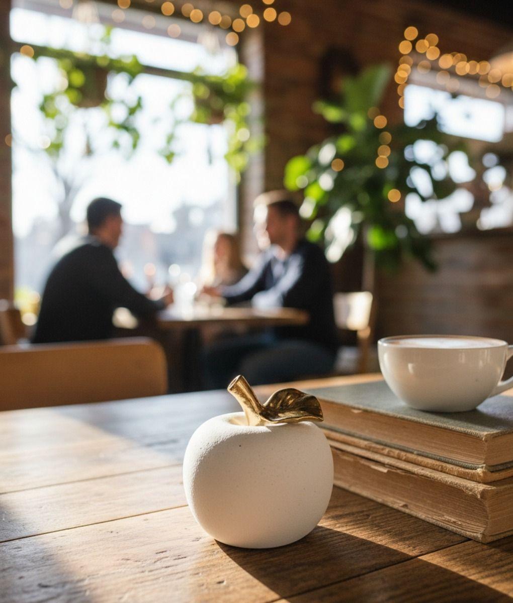 Figura Decorativa Manzana Textura Moderna Adorno Jhn-4