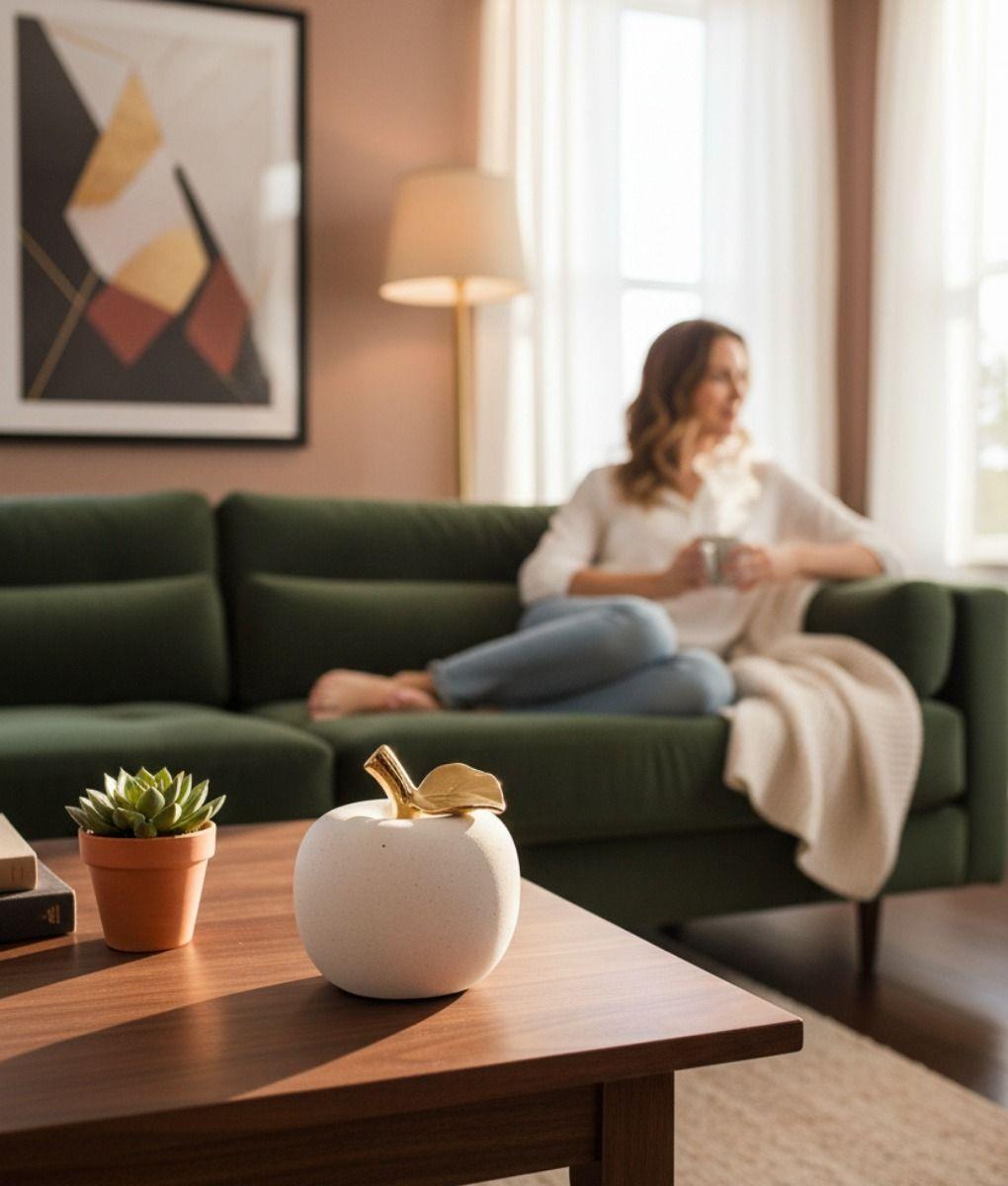 Figura Decorativa Manzana Textura Moderna Adorno Jhn-9