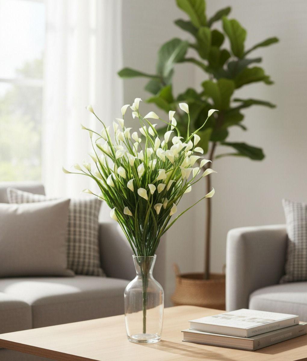 Set 2 Flores Artificiales Ramo Decorativo Adorno Jhn-9