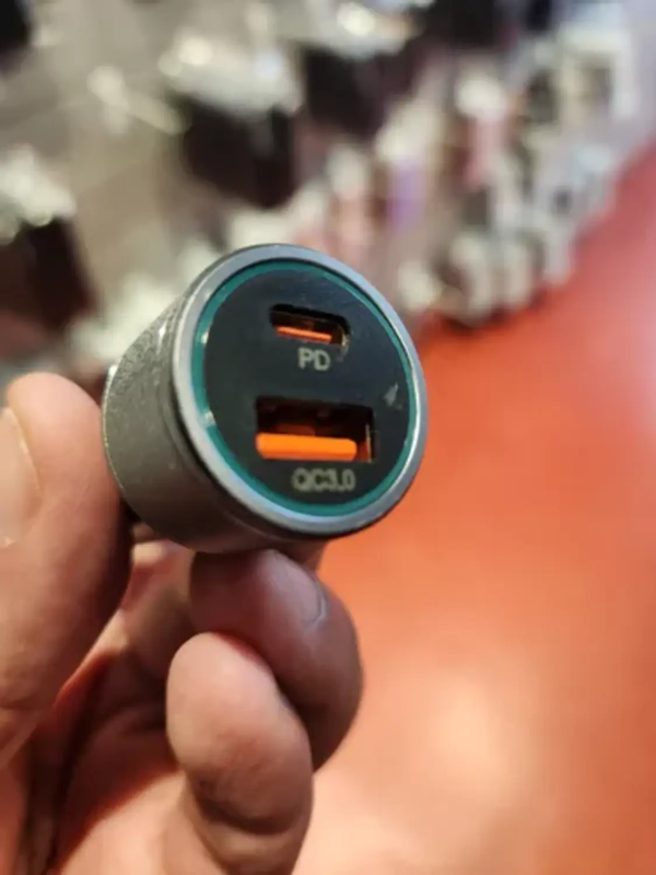 Set 3 Cargador Cigarrera Carro Doble Puerto USC Tipo C Lau-4