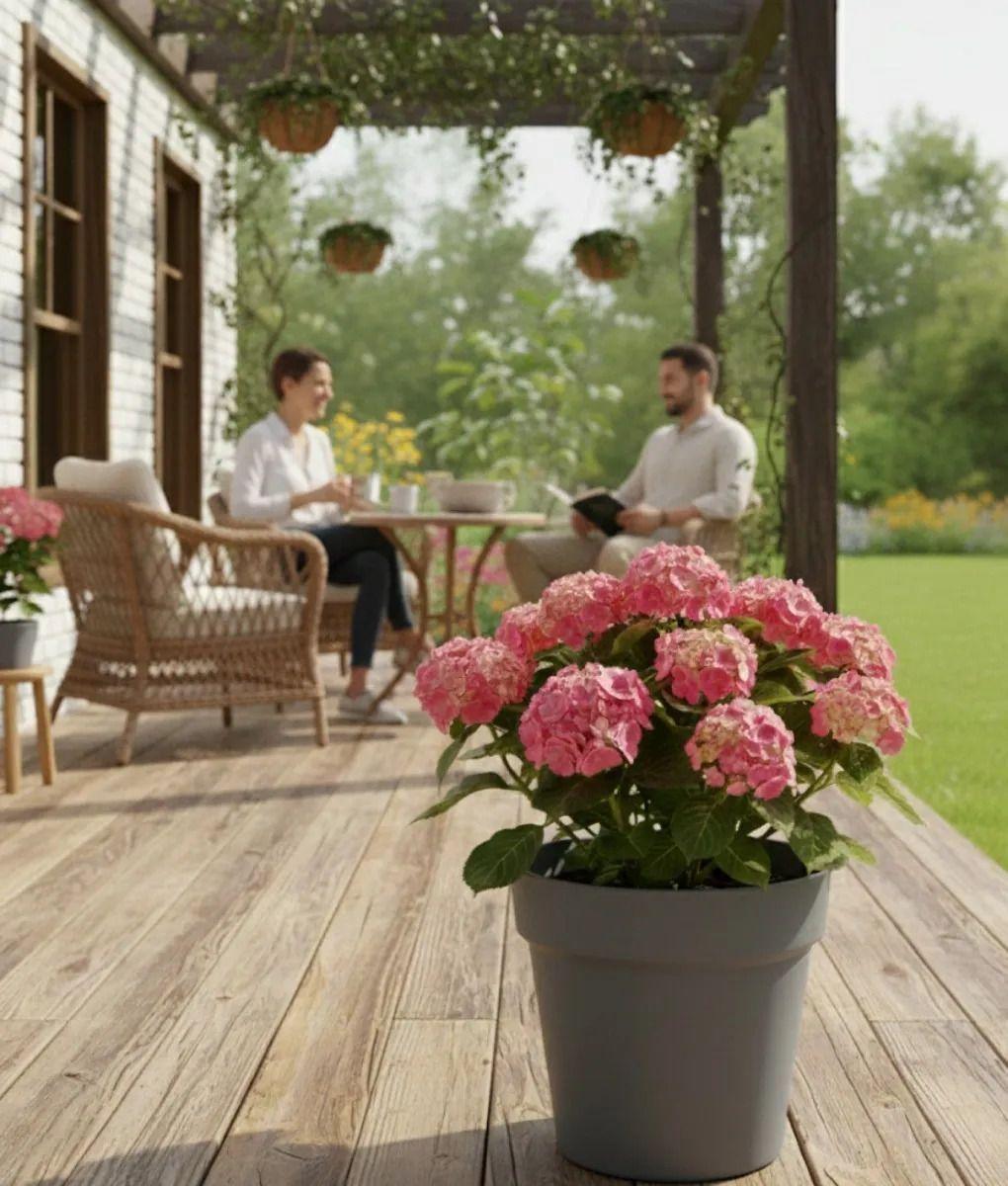 Set 2 Macetero Decorativo Diseño Cilíndrico Moderno Jhn-3