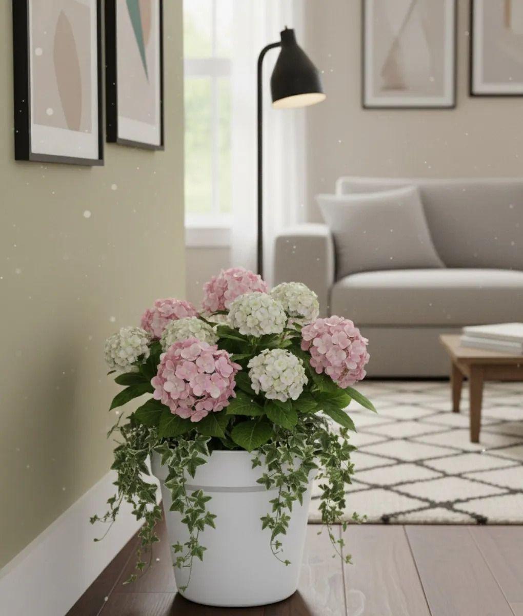 Set 2 Macetero Decorativo Diseño Cilíndrico Moderno Jhn-5