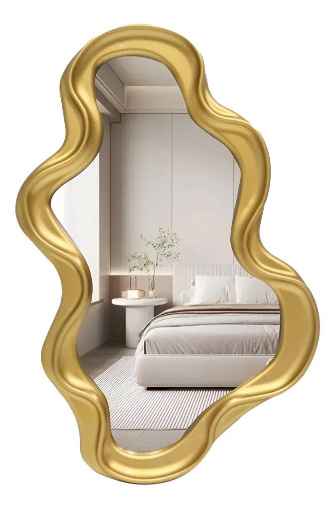 Espejo Pared Moderno Irregular Decorativo Dorado Jhn-0