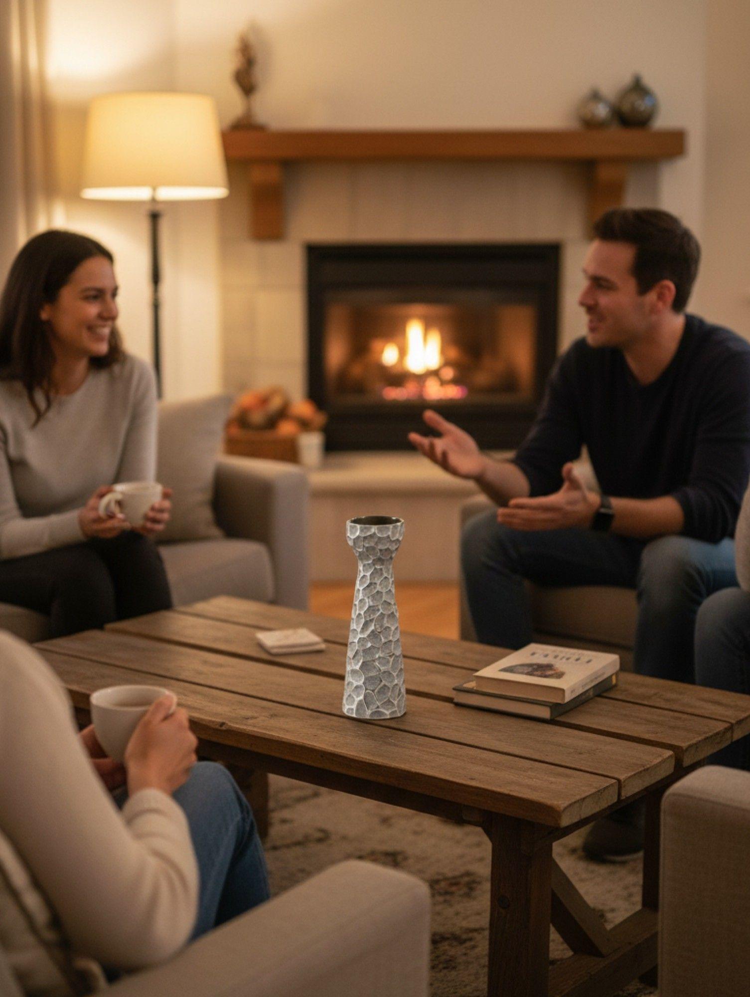 Portavelas Decorativo Candelabro Adorno Textura Jhn-3