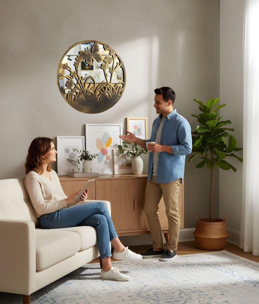 Espejo Pared Decorativo Diseño Funcional Árbol Vida Jhn-2