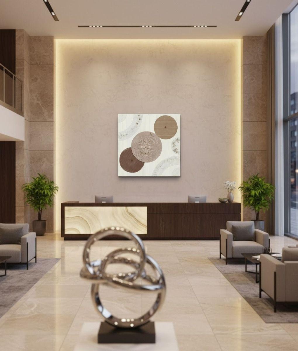 Cuadro Decorativo Abstracto Círculos Adorno Pared Jhn-6