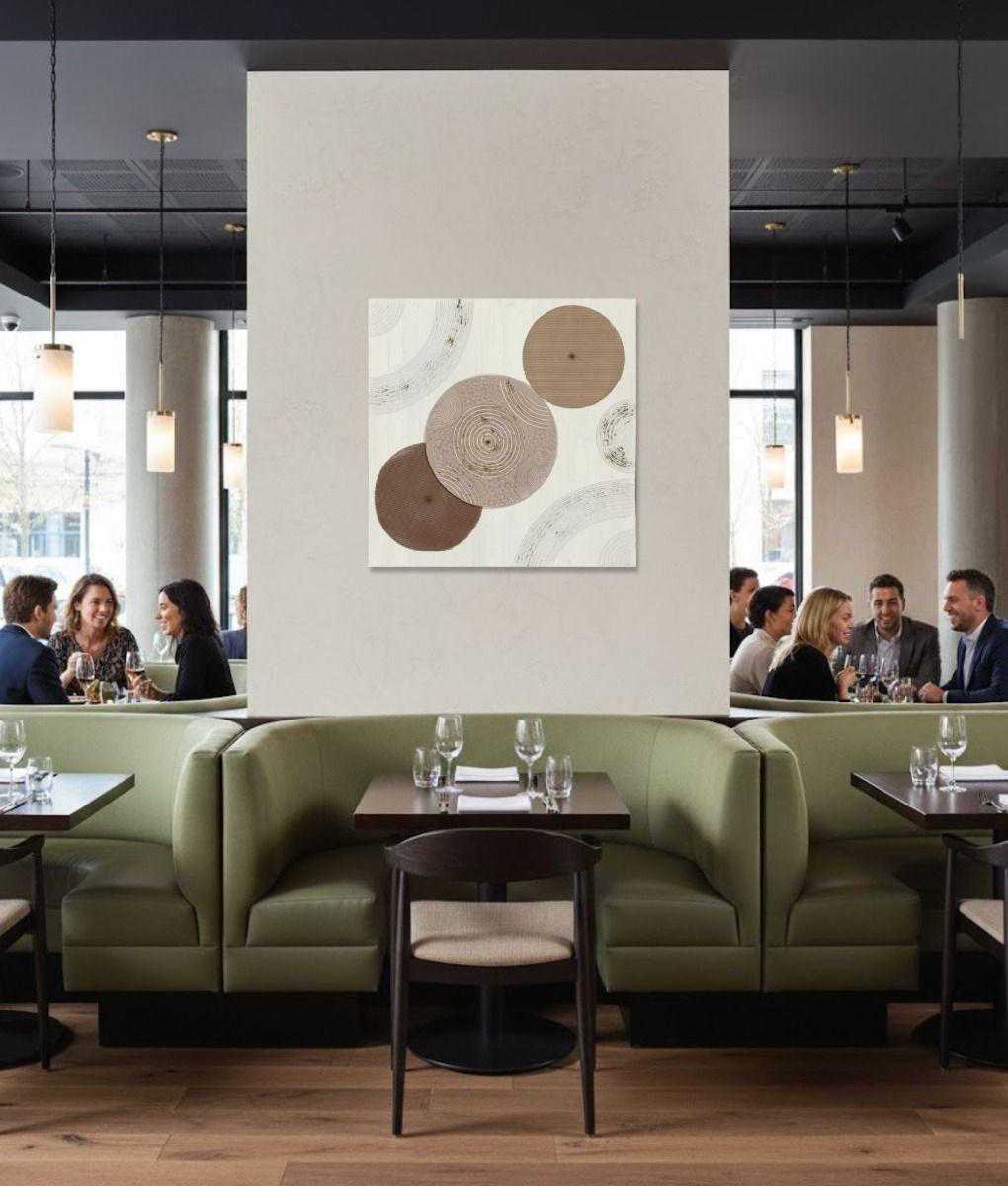 Cuadro Decorativo Abstracto Círculos Adorno Pared Jhn-9