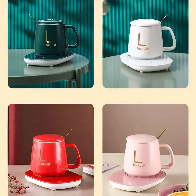 Taza Base Calentadora Te Café Bebidas Hogar Oficina Lau-5