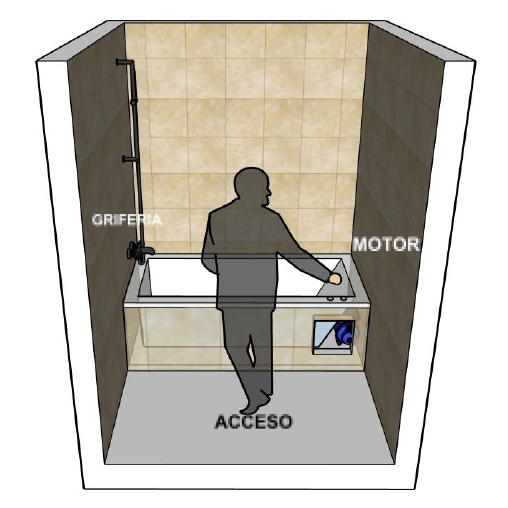 Tina de Hidromasaje Mainau - 185x120x48cm-7
