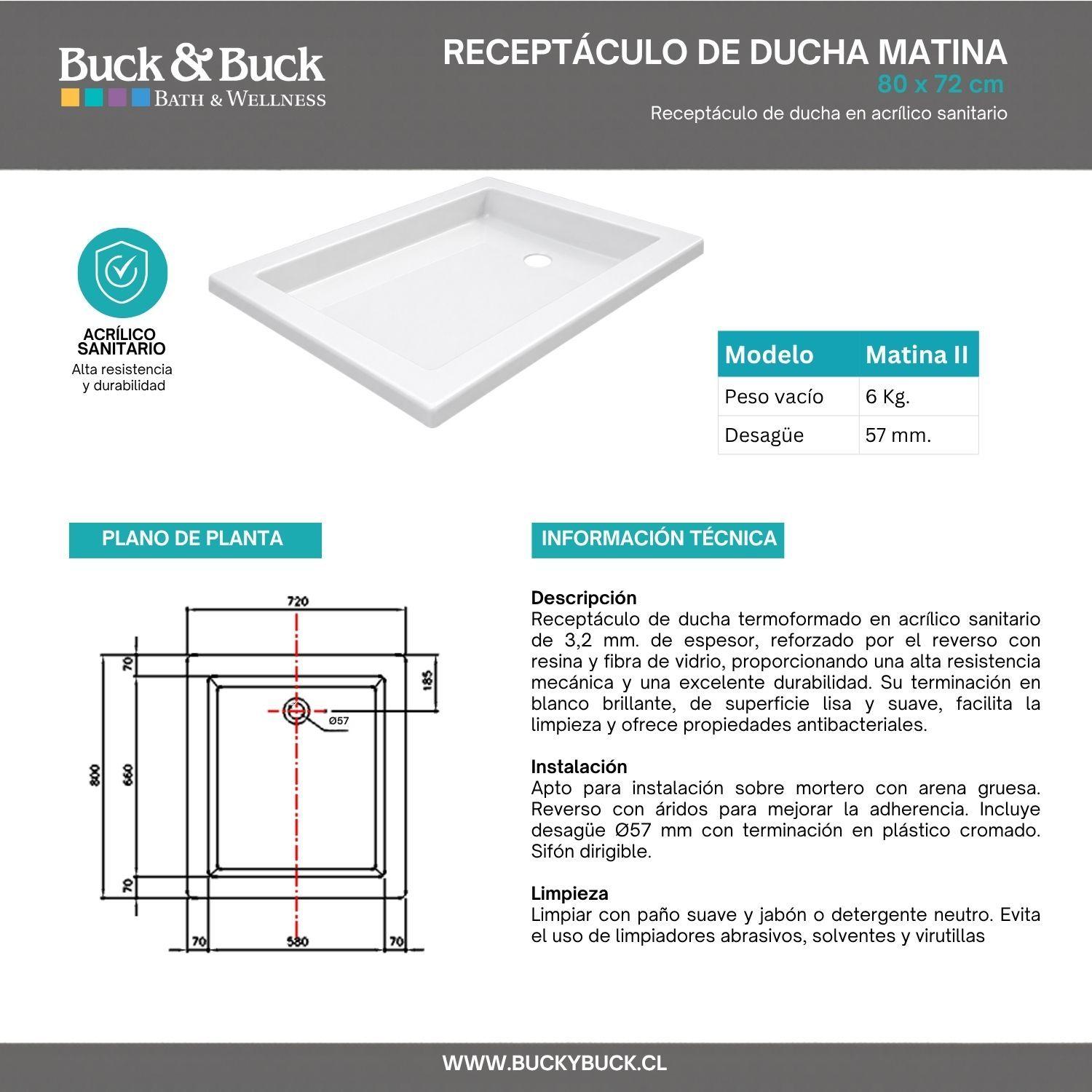Receptáculo de Ducha 80x72x10 Metacrilato-8