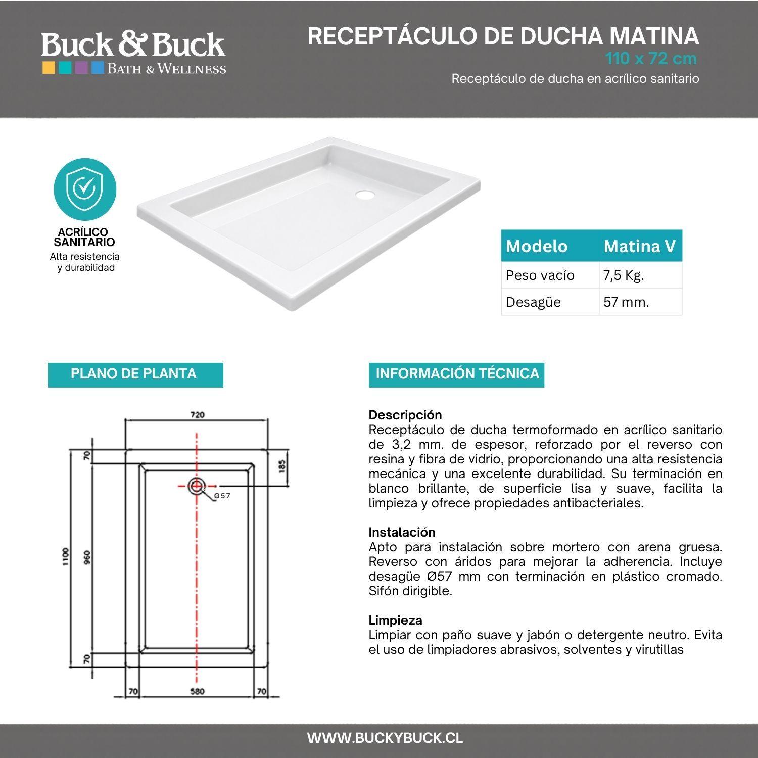 Receptáculo de Ducha 110x72x10 Metacrilato-8