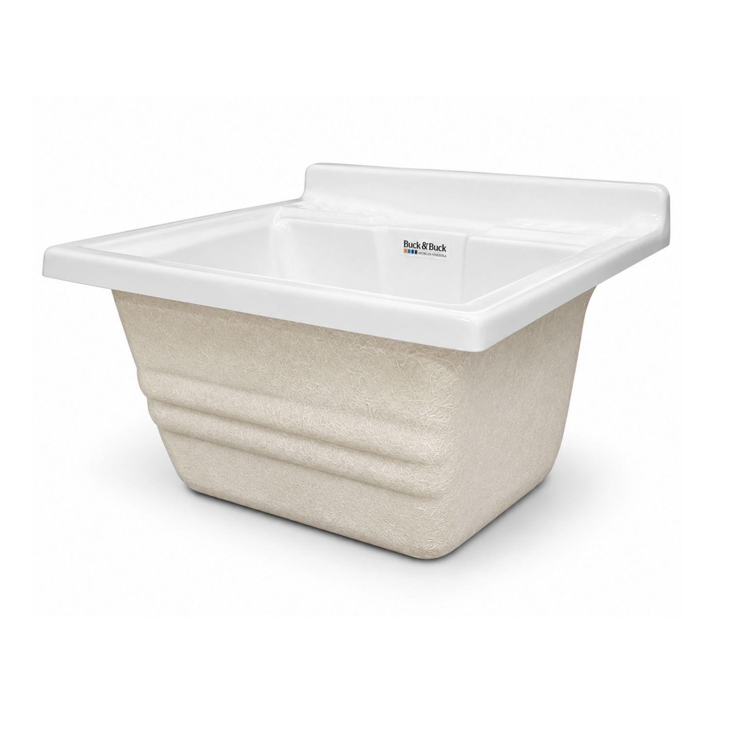 Lavadero de ropa Buck&Buck de 60x60x33cm en acrílico sanitario con jabonera-3