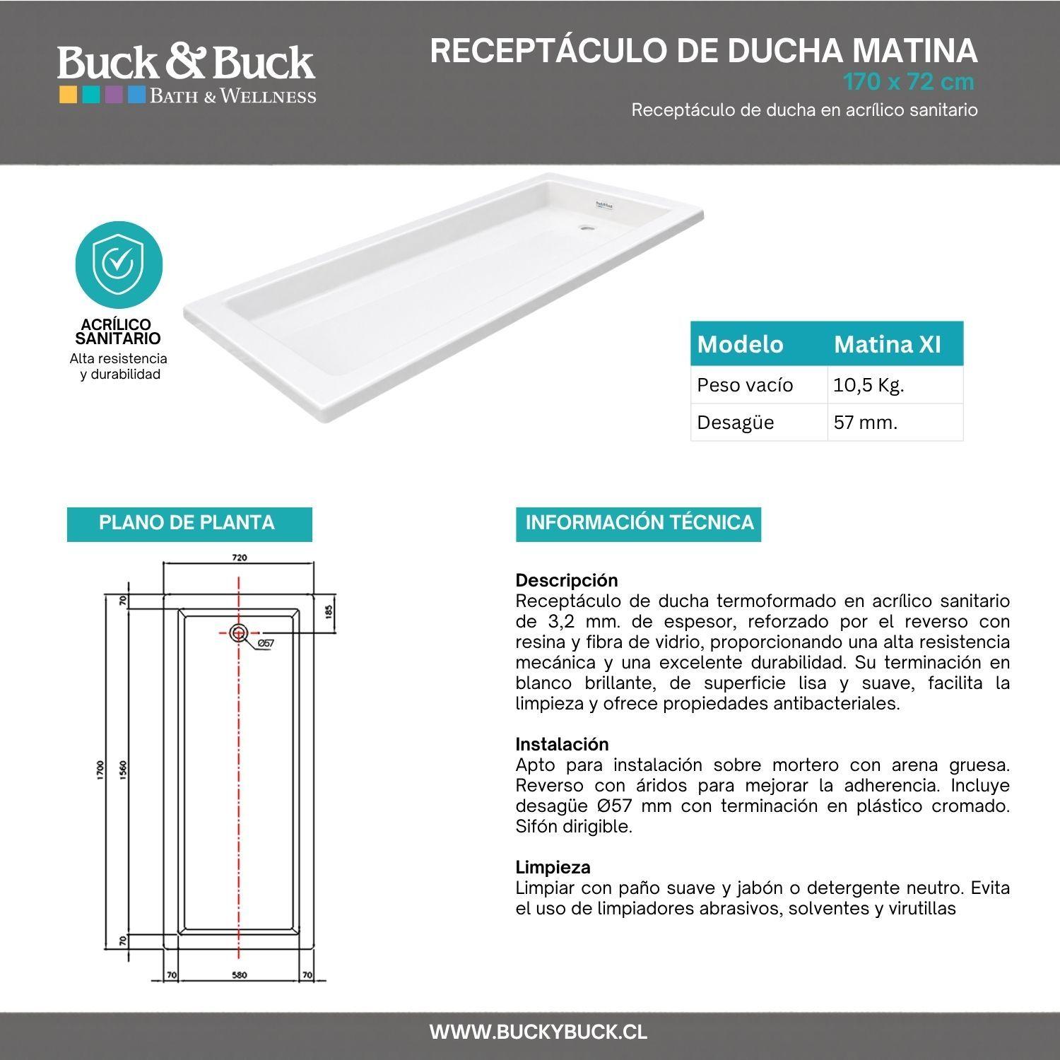Receptáculo de Ducha 170x72x10 Metacrilato-8