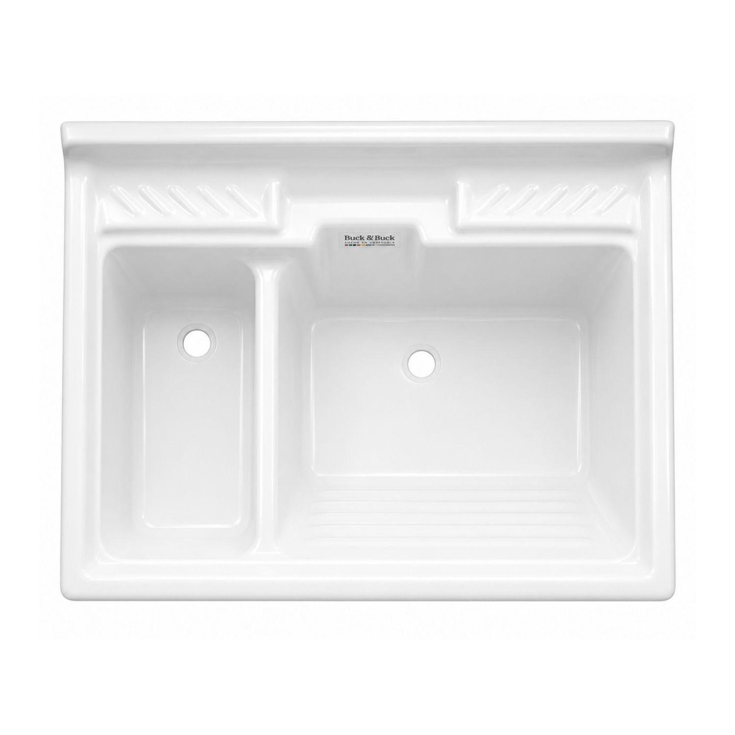 Lavadero ropa doble Buck&Buck de 80x60x33cm en acrílico sanitario con jabonera-2