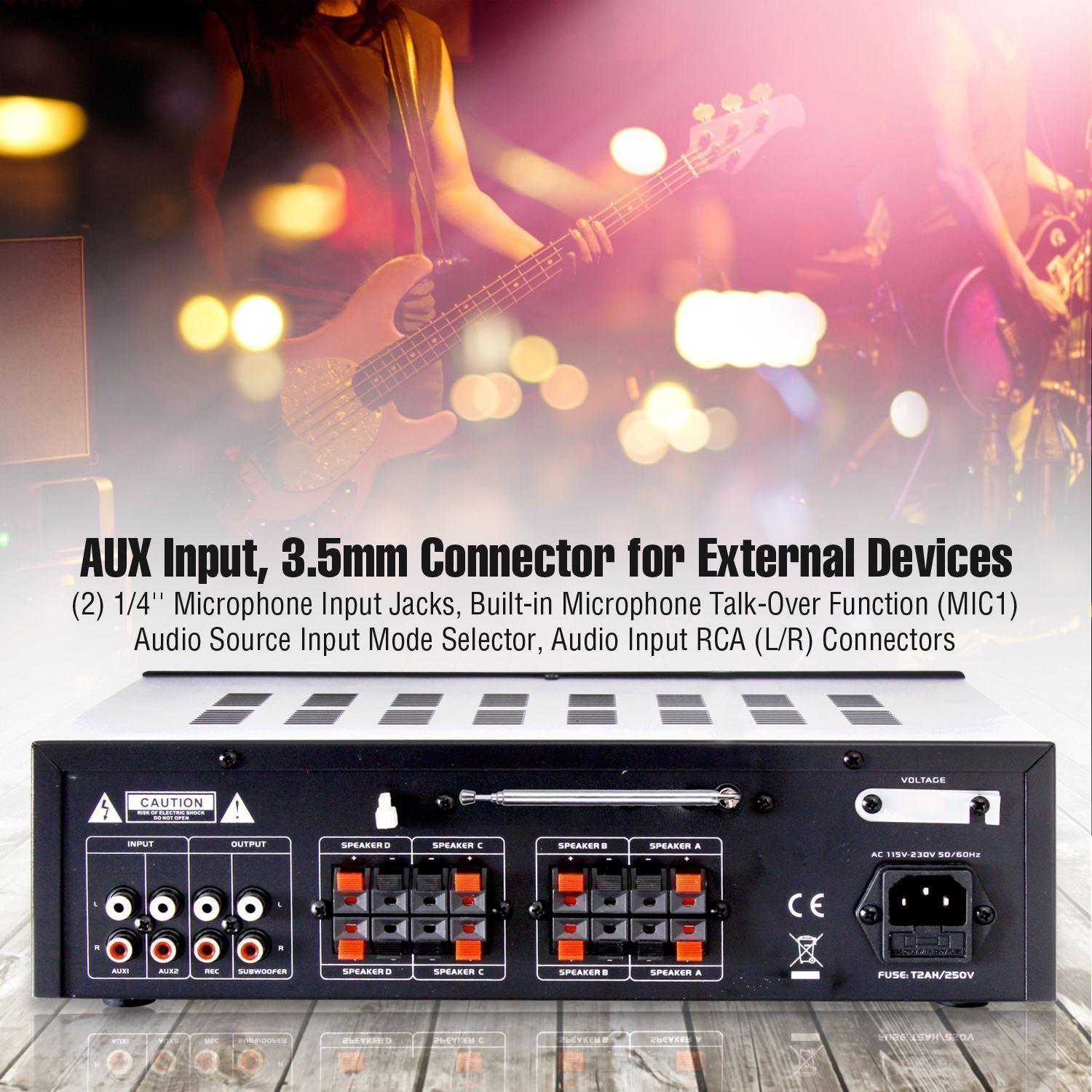 Amplificador de Audio Pyle 4 canales con Bluetooth-2
