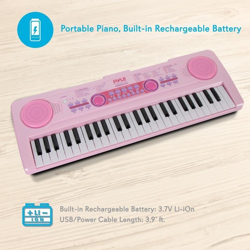 Teclado portátil de piano para niñas de 49 teclas-5