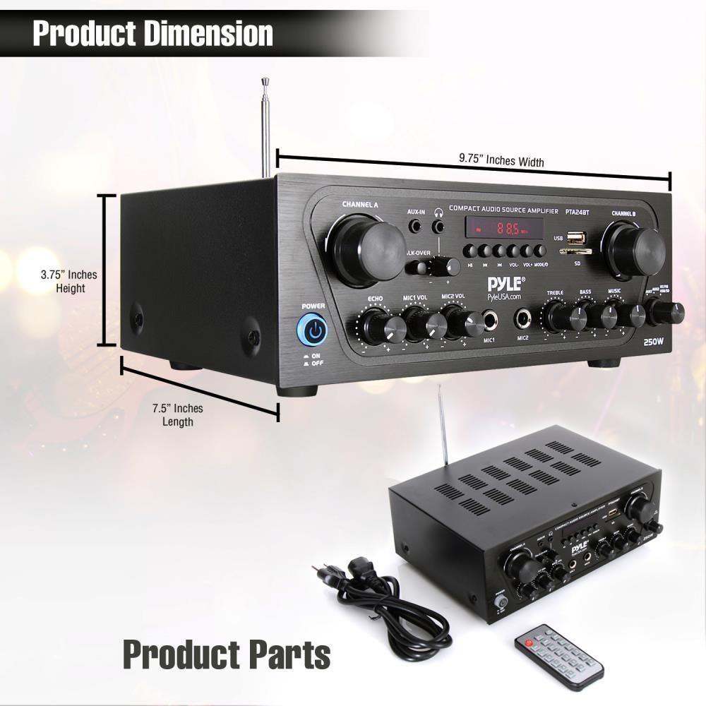 Amplificador de Audio 2 canales con Bluetooth-2