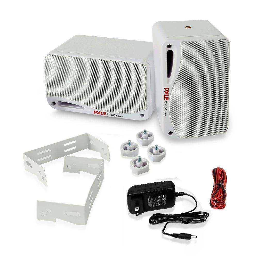 Parlantes murales activos bluetooth blancos-3