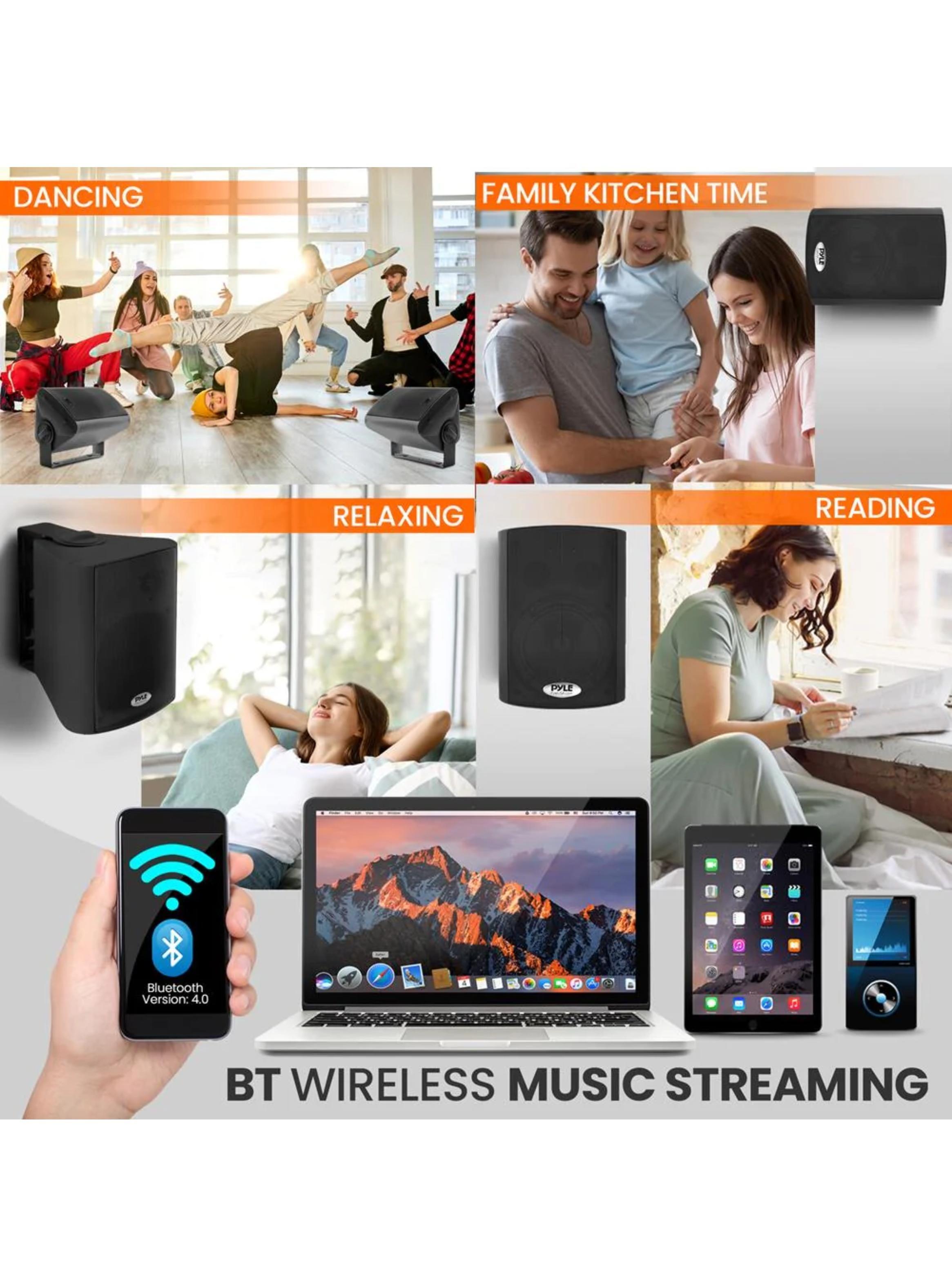 Parlantes Activos Pyle Bluetooth Interior Negros-4