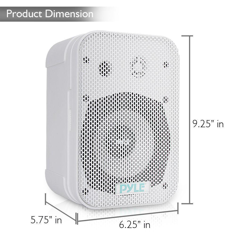 Parlantes interior exterior Pyle 40w blanco-2