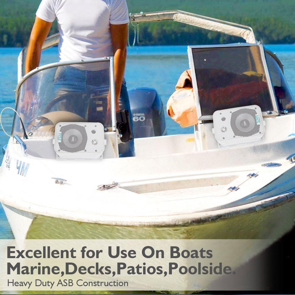 Parlantes interior exterior Pyle 40w blanco-3