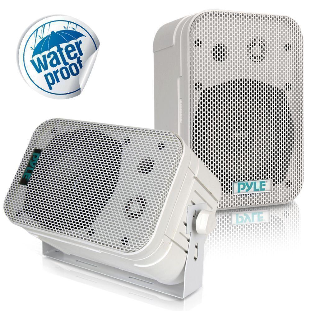 Parlantes interior exterior Pyle 40w blanco-1