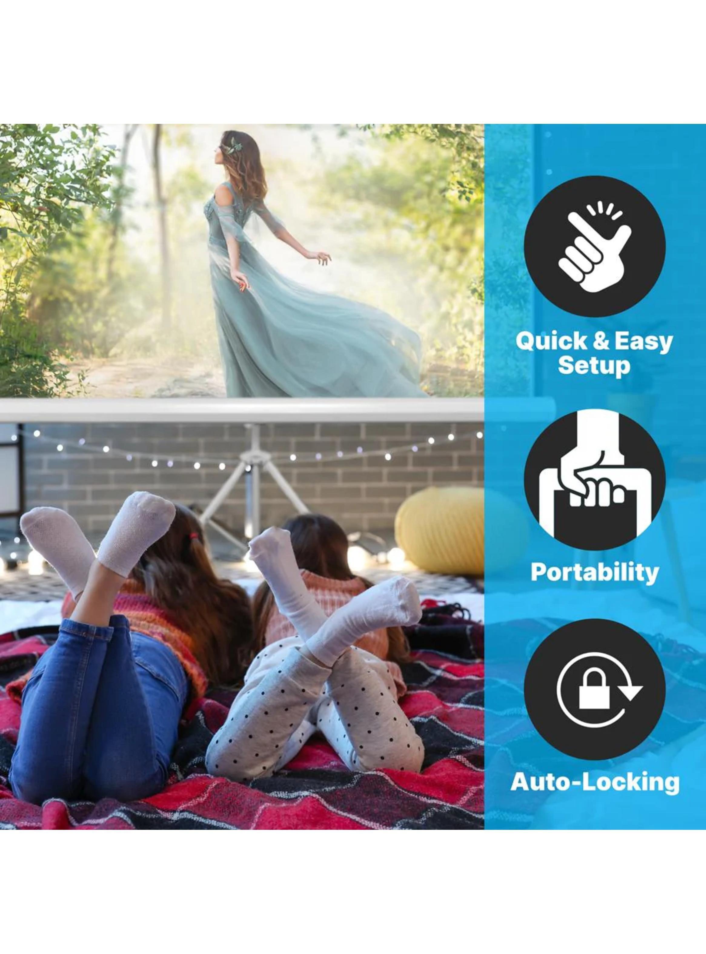 TELÓN PANTALLA TRIPODE PARA PROYECTOR  84 PULGADAS-4