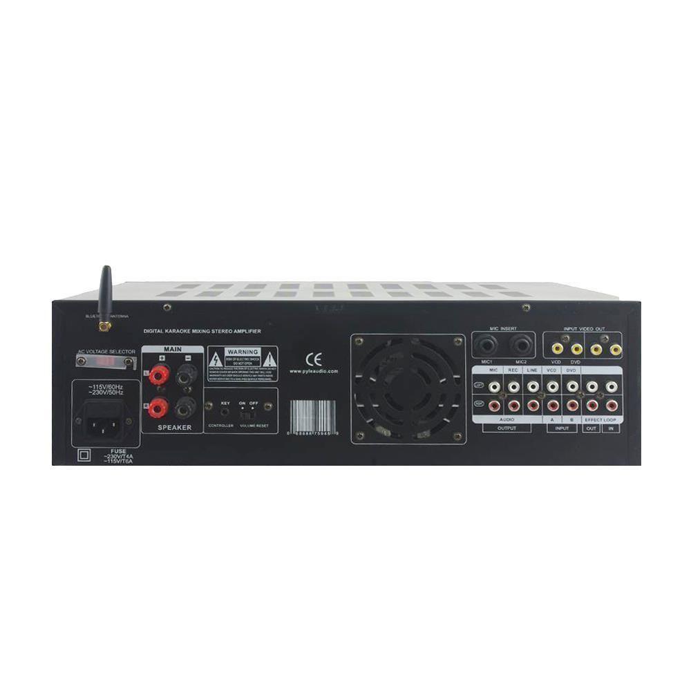 Amplificador Mixer Karaoke de 2000 watts y BT-2