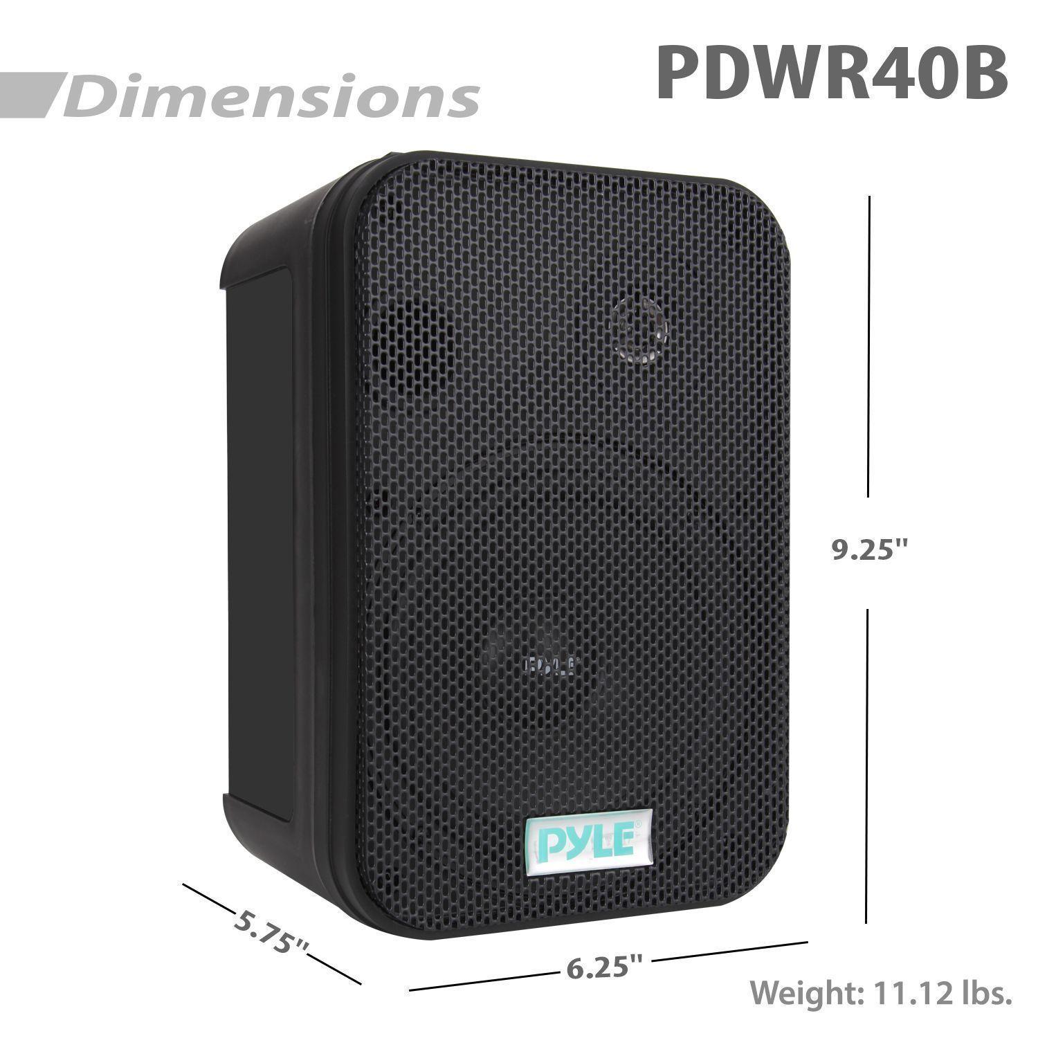 Parlantes interior exterior Pyle 40b negro-2