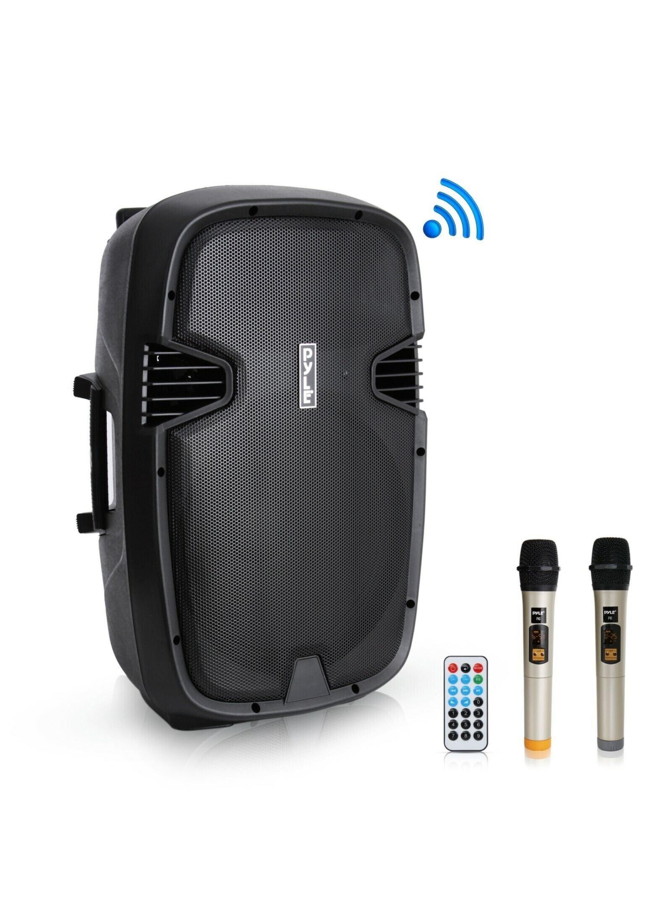 Parlante Karaoke Pyle con Bluetooth dos Microfonos y 15 Pulgadas-0