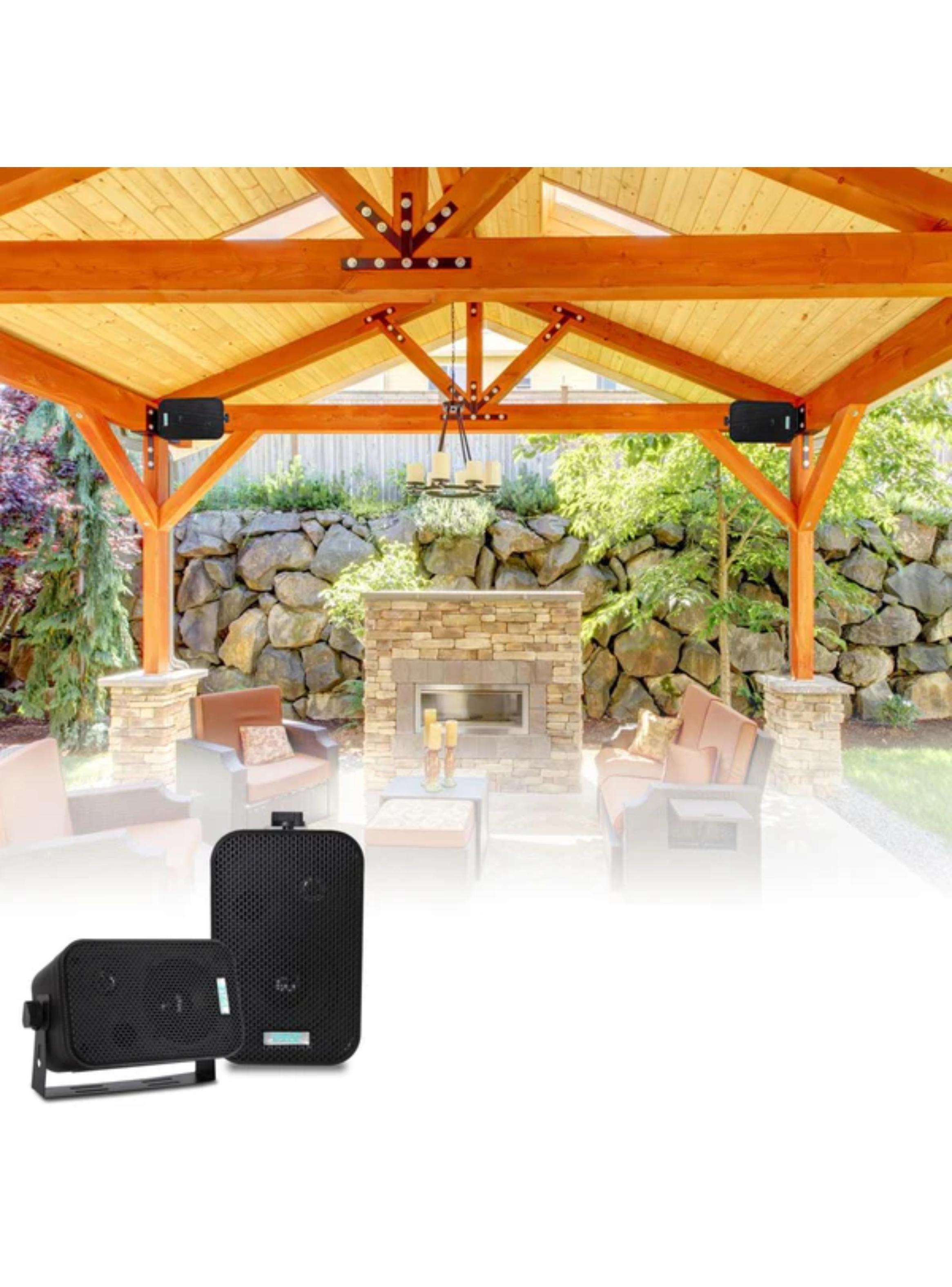 Parlantes Ambientales GTI 300 watts para exterior interior -4