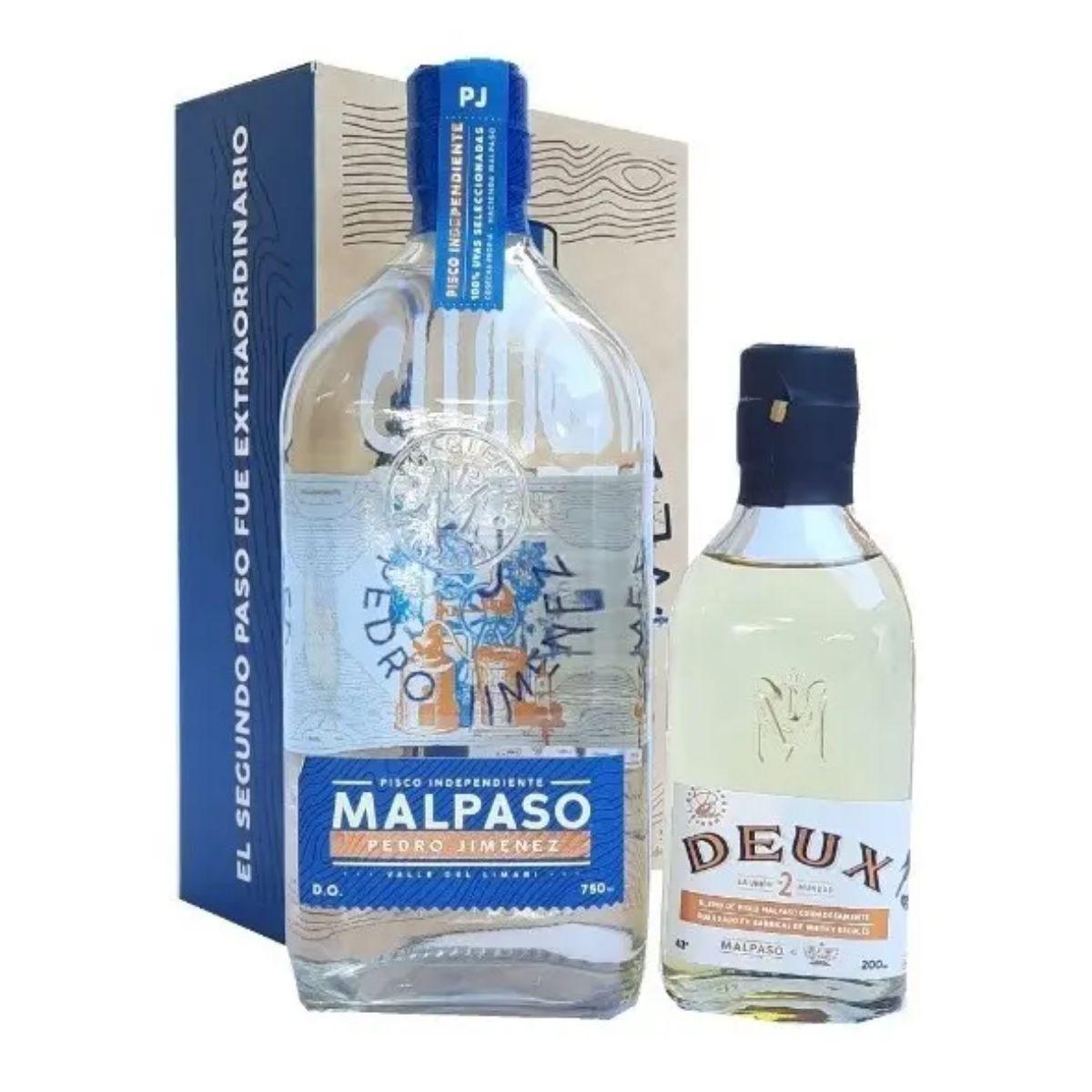 Pack Pisco Mal Paso Pedro Jim nez 40 750ml Deux Blend 200ml-0